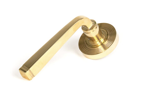 Polished Brass Avon Round Lever on Rose Set (Beehive) - Unsprung | 50601