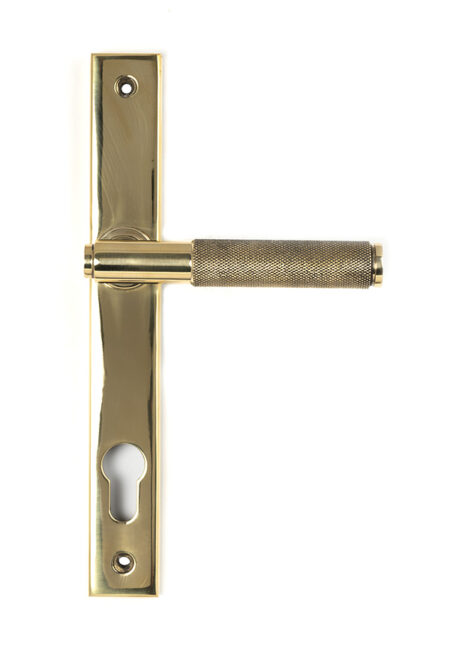 Polished Brass Brompton Slimline Lever Espag. Lock Set | 50604