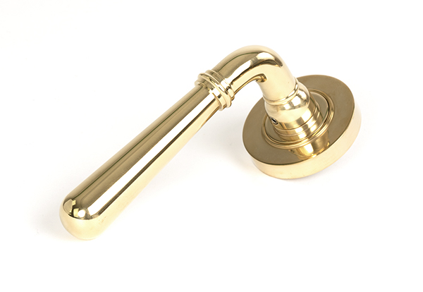 Polished Brass Newbury Lever on Rose Set (Plain) | 50618