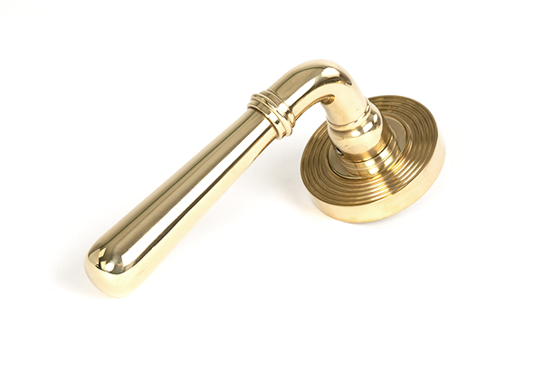 Polished Brass Newbury Lever on Rose Set (Beehive) | 50622