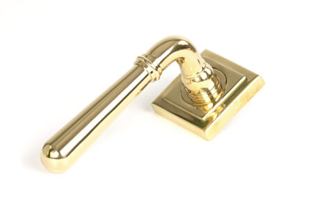 Polished Brass Newbury Lever on Rose Set (Square) | 50624