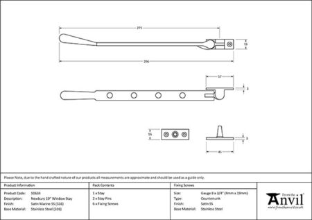 Satin Marine SS (316) 10" Newbury Stay | 50634 - Image 2