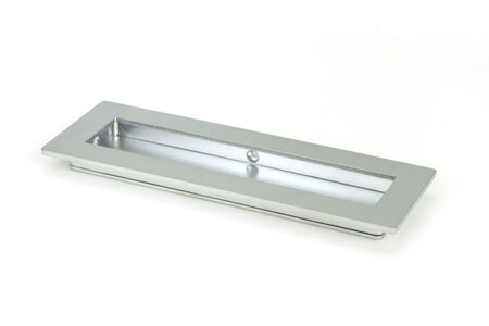 Satin Chrome 175mm Plain Rectangular Pull | 50638