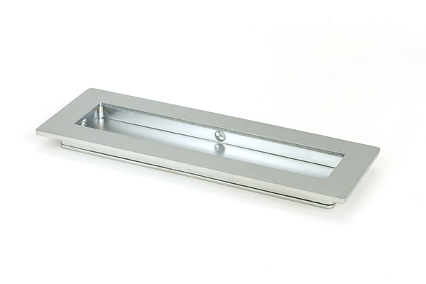 Satin Chrome 175mm Plain Rectangular Pull | 50638