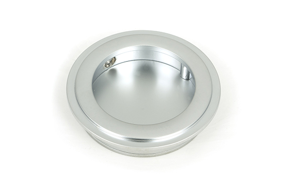 Satin Chrome 60mm Art Deco Round Pull | 50644
