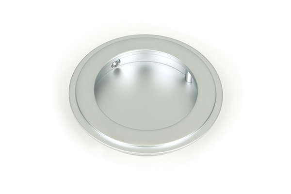 Satin Chrome 75mm Art Deco Round Pull | 50645