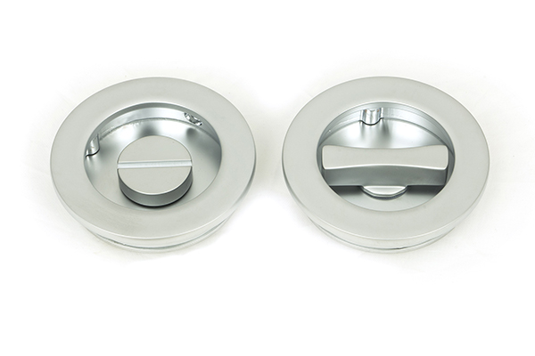 Satin Chrome 60mm Plain Round Pull - Privacy Set | 50650
