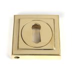 Polished Brass Round Escutcheon (Square) | 50749