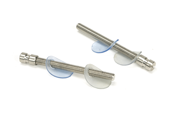 Satin SS (304) 100mm Back to Back Fixings for T Bar (2) - Offset | 50817