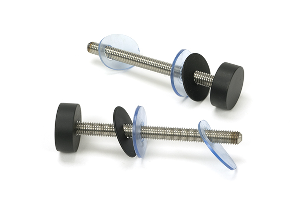 Matt Black SS (304) 100mm Bolt Fixings for T Bar (2) - Offset | 50819