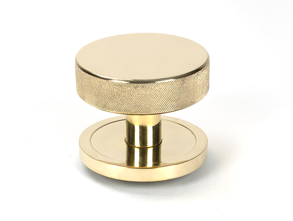 Polished Brass Brompton Centre Door Knob (Plain) | 50826