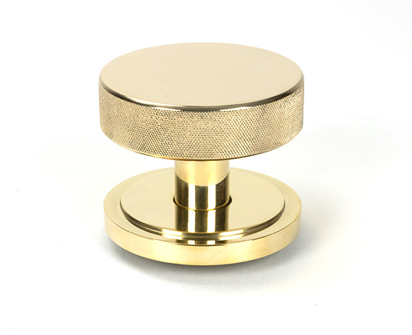 Polished Brass Brompton Centre Door Knob (Art Deco) | 50827