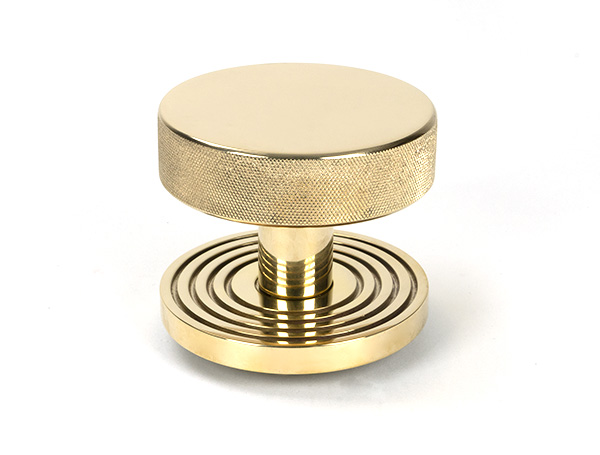 Polished Brass Brompton Centre Door Knob (Beehive) | 50828