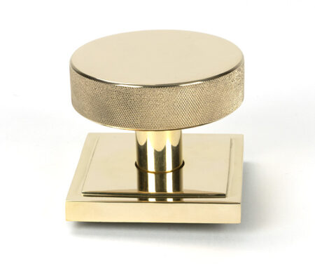 Polished Brass Brompton Centre Door Knob (Square) | 50829