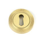 Satin Brass Round Escutcheon (Beehive) | 50874