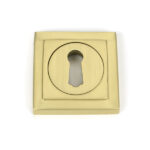 Satin Brass Round Escutcheon (Square) | 50875