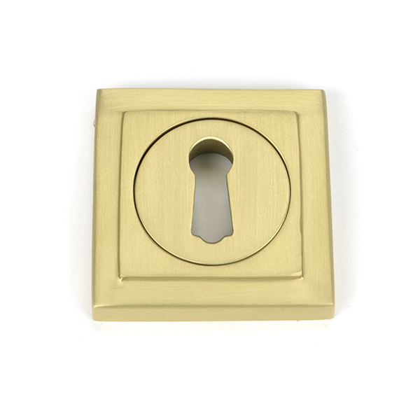 Satin Brass Round Escutcheon (Square) | 50875