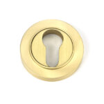 Satin Brass Round Euro Escutcheon (Plain) | 50876