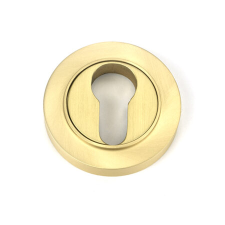 Satin Brass Round Euro Escutcheon (Plain) | 50876