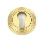 Satin Brass Round Euro Escutcheon (Beehive) | 50878