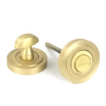 Satin Brass Round Thumbturn Set (Art Deco) | 50881