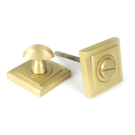 Satin Brass Round Thumbturn Set (Square) | 50883