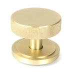 Satin Brass Brompton Centre Door Knob (Art Deco) | 50894