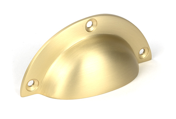 From the Anvil Satin Brass 4" Plain Drawer Pull