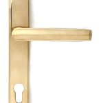 From the Anvil Polished Brass Art Deco Slimline Lever Espag. Lock Set