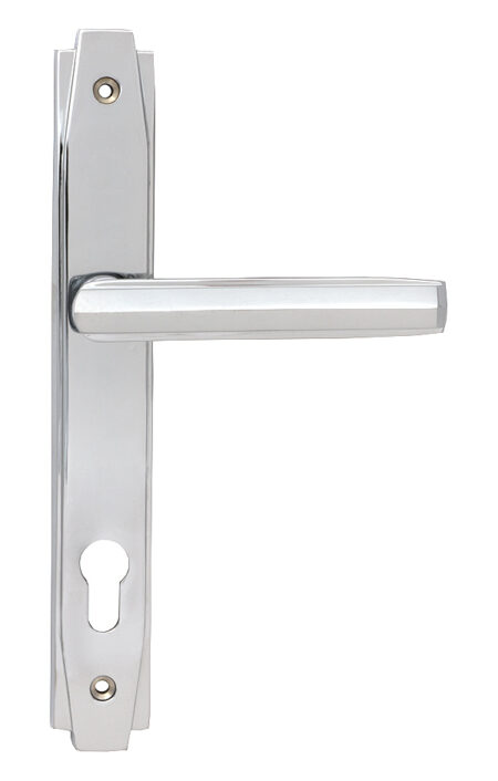 From the Anvil Polished Chrome Art Deco Slimline Lever Espag. Lock Set
