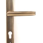 From the Anvil Polished Bronze Art Deco Slimline Lever Espag. Lock Set