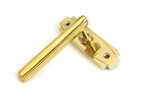 From the Anvil Polished Brass Art Deco Lever on Rose Set