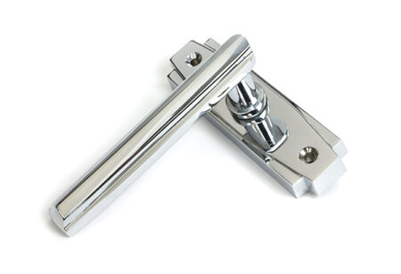 From the Anvil Polished Chrome Art Deco Lever on Rose Set