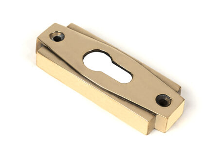 From the Anvil Aged Brass Art Deco Euro Escutcheon