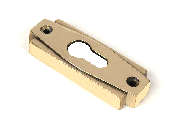 From the Anvil Aged Brass Art Deco Euro Escutcheon