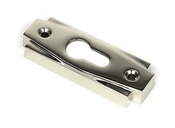 From the Anvil Polished Nickel Art Deco Euro Escutcheon