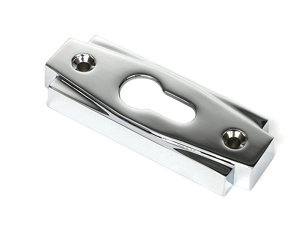 From the Anvil Polished Chrome Art Deco Euro Escutcheon