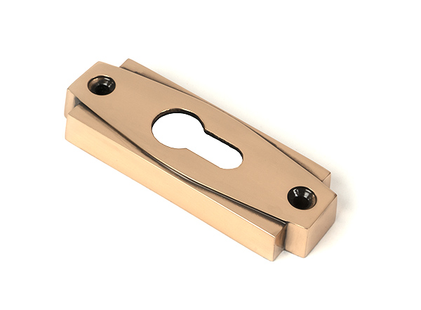 From the Anvil Polished Bronze Art Deco Euro Escutcheon