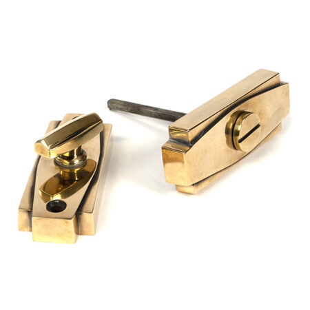 From the Anvil Aged Brass Art Deco Thumbturn