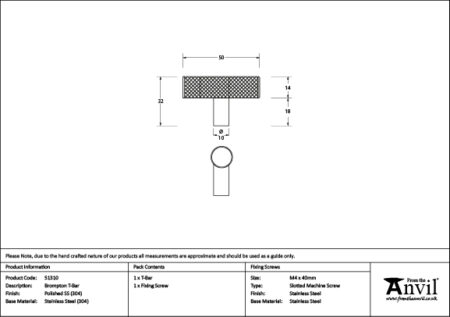 Polished SS (304) Brompton T-Bar | 51310 - Image 2
