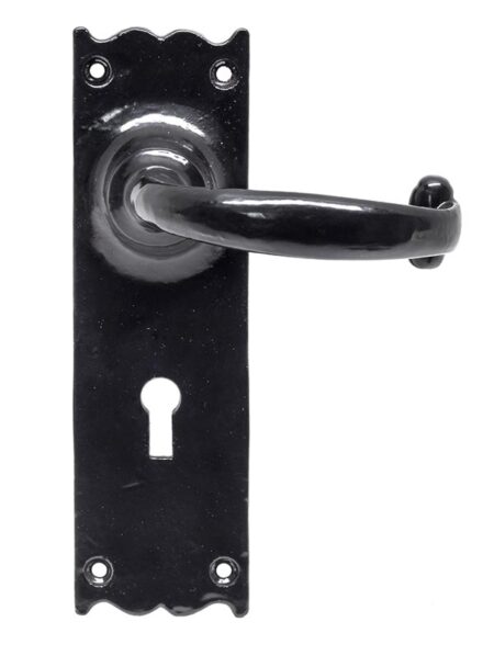 Black Cottage Lever Lock Set | 73106