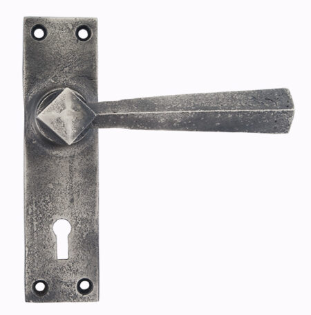 Antique Pewter Straight Lever Lock Set | 73112