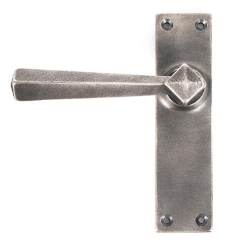 Antique Pewter Straight Lever Latch Set | 73116