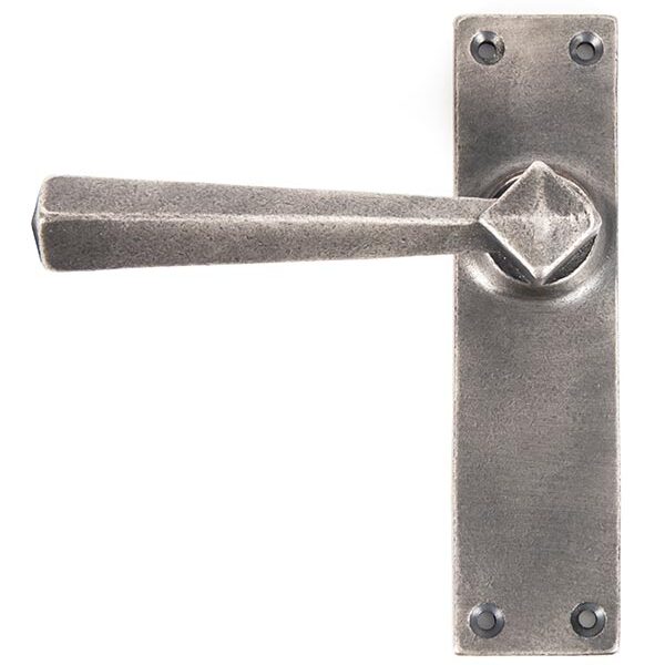 Antique Pewter Straight Lever Latch Set | 73116