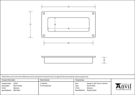 Beeswax Flush Handle | 73129 - Image 2