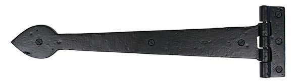 Black Smooth 16" Cast T Hinge (pair) | 73227