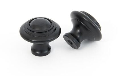 From the Anvil Ringed Cabinet Knob - Black - Small