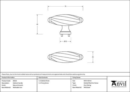 Natural Smooth Cabinet Handle | 83531 - Image 2