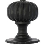 Black Flower Mortice Knob Set | 83560