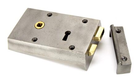 Iron Left Hand Rim Lock - Small | 83583